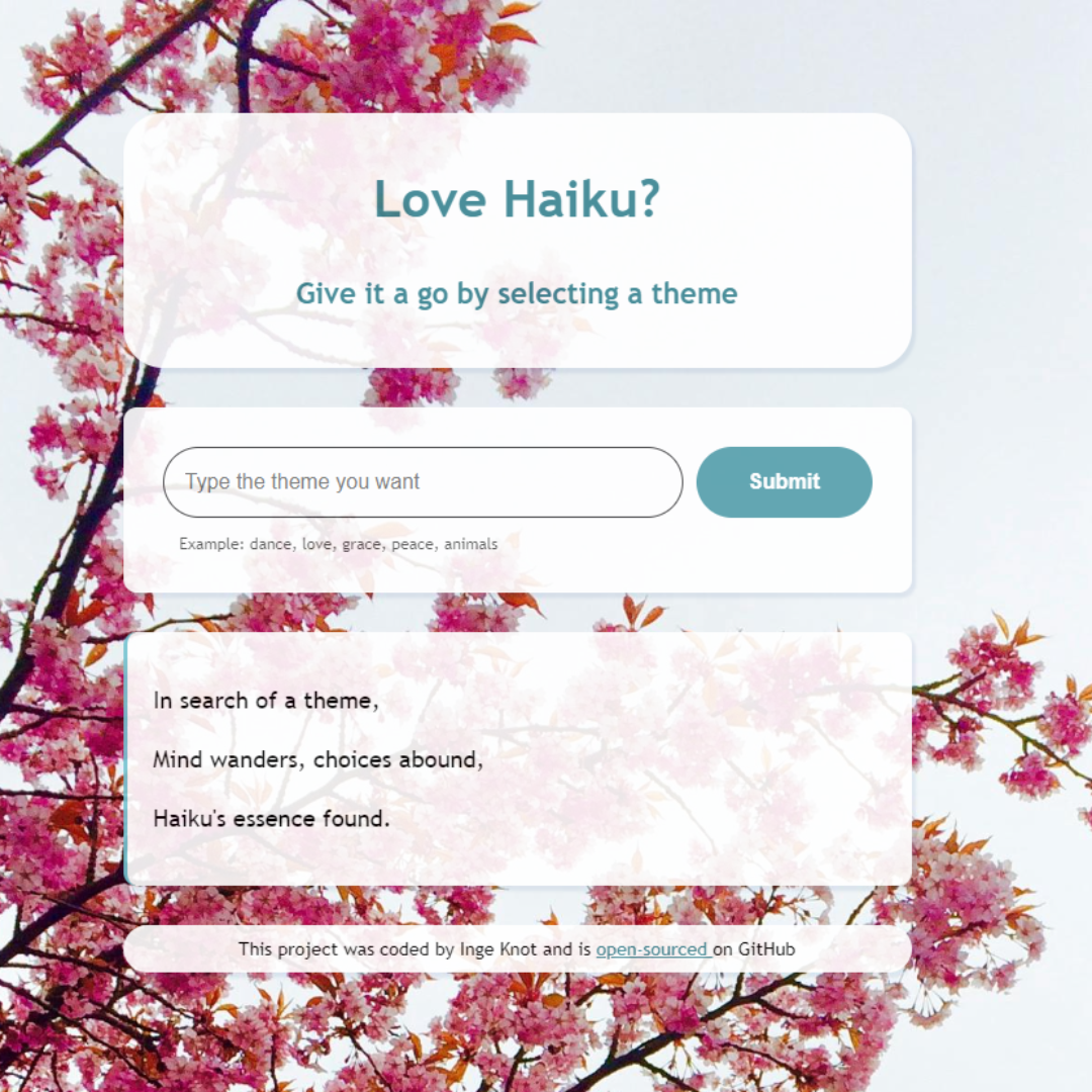 Haiku-generator-app